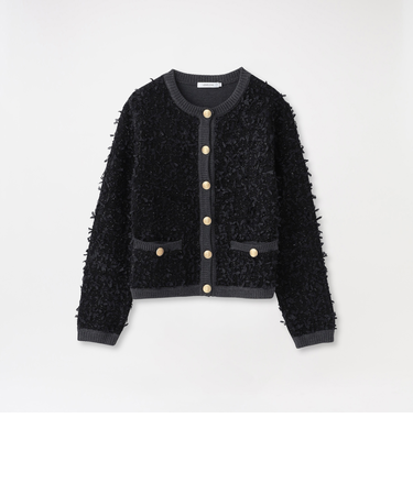 ツイードコンビカーディガン