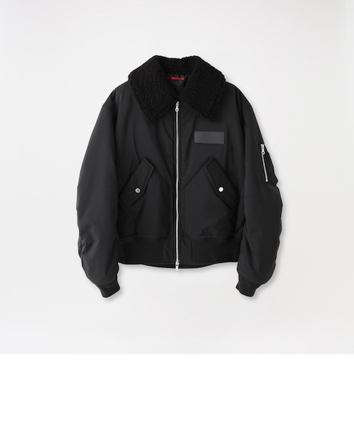 BLACK OF BLACKs ボアコンビフライトブルゾン