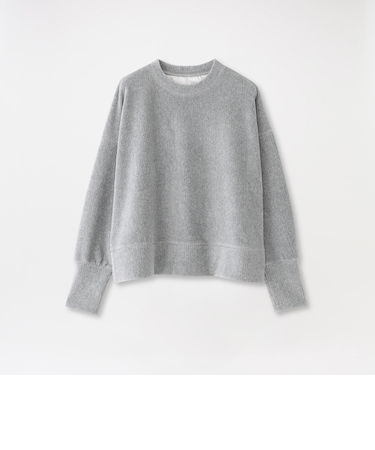 ラメニットコーデュロイプルオーバー