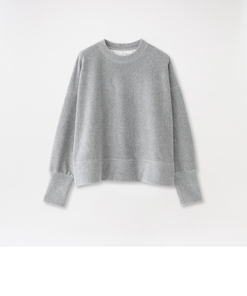 ラメニットコーデュロイプルオーバー