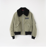 ボアカラーフライトブルゾン