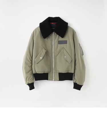 ボアカラーフライトブルゾン