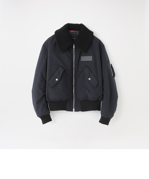 ボアカラーフライトブルゾン