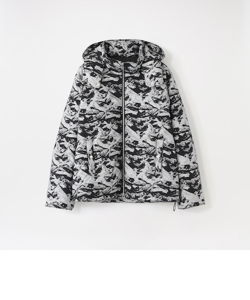 ジャカードフーディーダウン