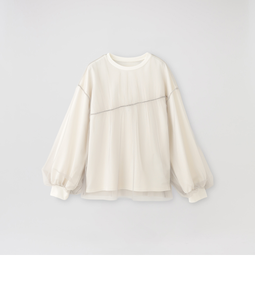 レイヤードシアープルオーバー