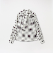 ジオメトリックリボンブラウス