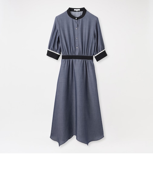 ダンガリーツイルシャツワンピース