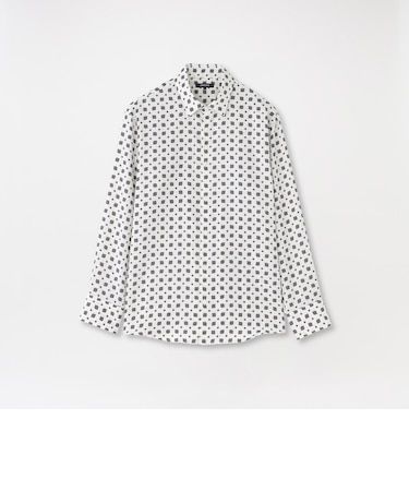 ジオメトリックプリントシャツ