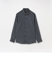 ジオメトリックプリントシャツ