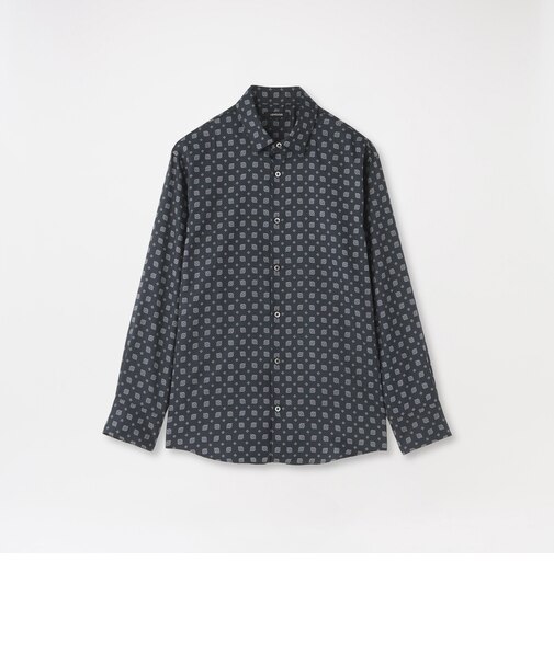 ジオメトリックプリントシャツ