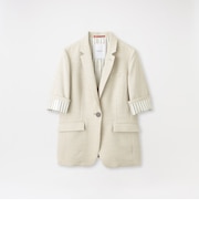 ウォッシャブルスラブツイルハーフスリーブジャケット