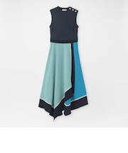 カラーブロッキングワンピース