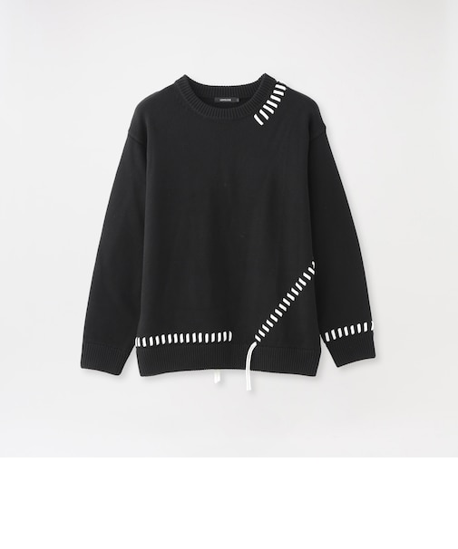 【UNISEX】ポイントスレッドプルオーバーニット