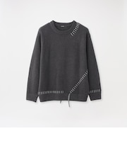 【UNISEX】ポイントスレッドプルオーバーニット