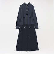 ラメカットジャカード ドッキングドレス