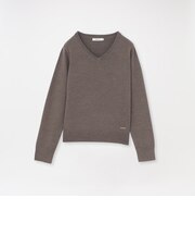【CASHWOOL】 ウォッシャブルラメVネックニット