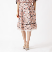 フラワープリント スカート