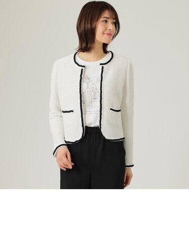 ラメツイード ニットジャケット