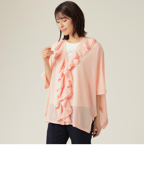 フロントフリルニットボレロ