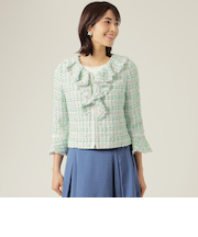 カラーファンシーツイード　ジャケット