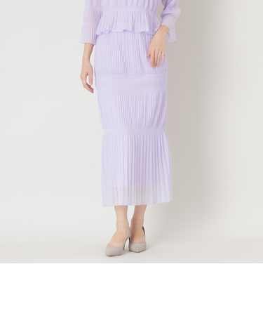 【WEB限定】オーガンジープリーツスカート