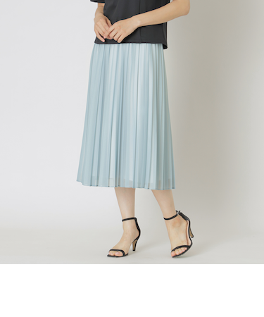 オーガンジー プリーツスカート