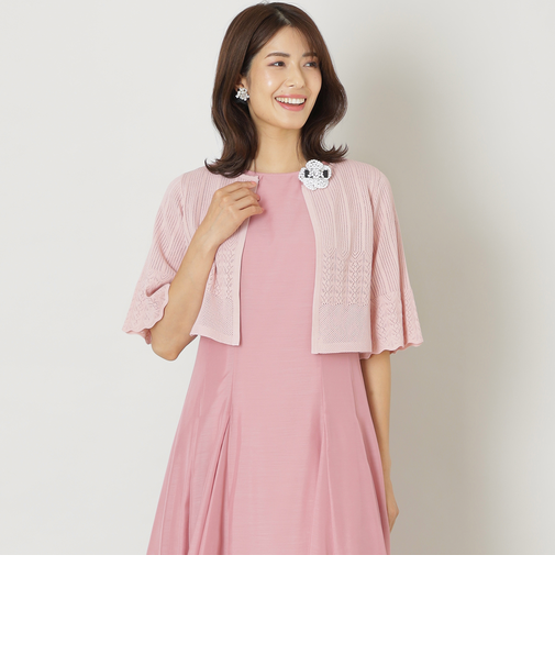 透かし編みレーヨンナイロン ボレロ