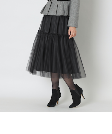 チュール ティアードスカート