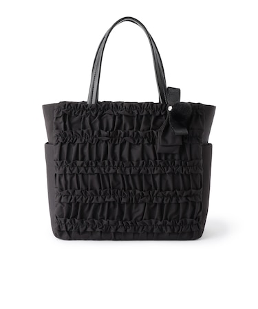 ポンポンフリルトートバッグ