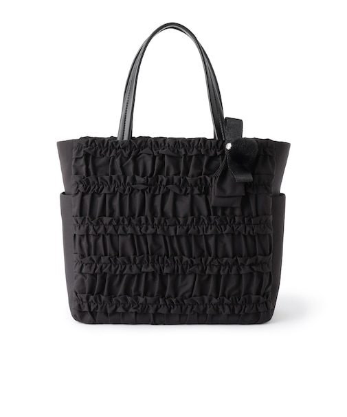 ポンポンフリルトートバッグ