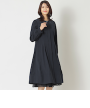 ダブルフェイスサテン ノーカラーコート