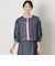 リアクティブデニム ノーカラー ジャケット
