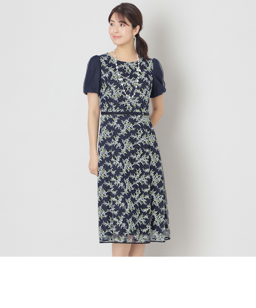 ミモザチュールフィット＆フレア ドレス