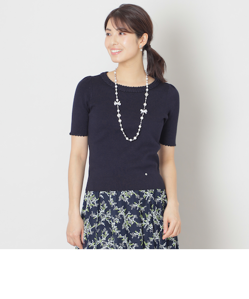 クロシェ編み プルオーバーニット