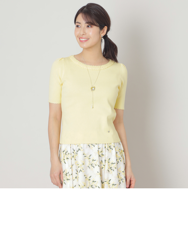 クロシェ編み プルオーバーニット