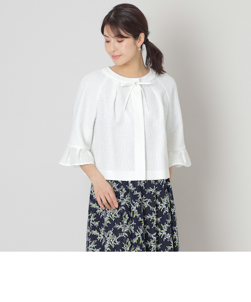 ノーカラージャケット 白黒ツイード M 良品 現行タグ ZARA ザラ 金ボタン ツイード ノーカラー