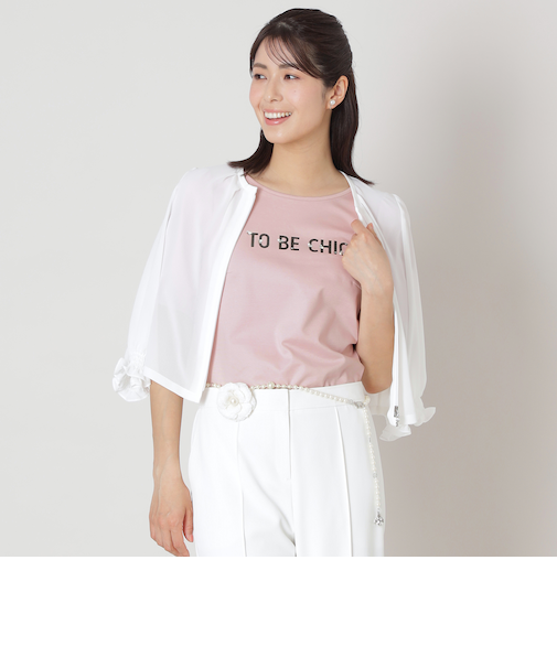 ビジューロゴ カットソー