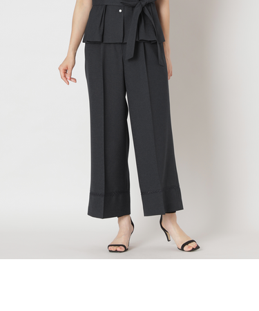 リネンライク ワイドパンツ