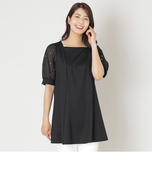 ドットパールスリーブ チュニック