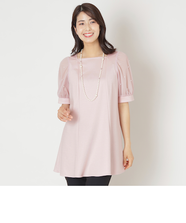 ドットパールスリーブ チュニック