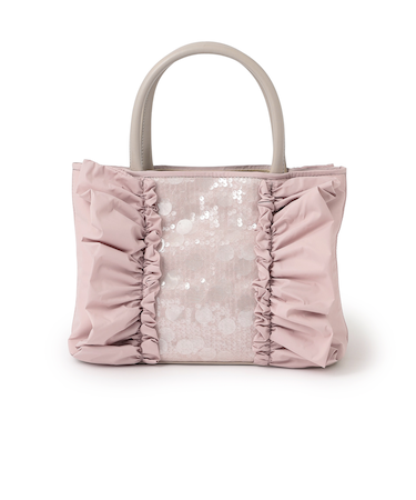 スパンコールコンビ サイドフリルバッグ