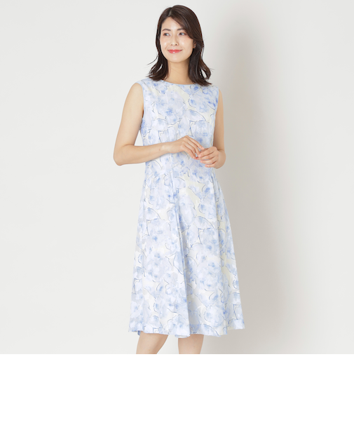 ローズプリントジャカード ワンピース