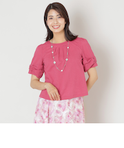 ウェーブローン スリーブリボンブラウス