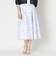 ローズプリントジャカード フレアスカート
