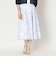 ローズプリントジャカード フレアスカート