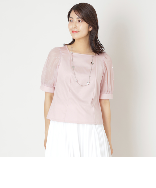 ドットパールスリーブ カットソー