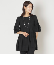 ウェーブローン スリーブフリルチュニック