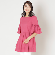 ウェーブローン スリーブフリルチュニック