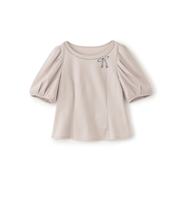 リボンネック プルオーバーカットソー