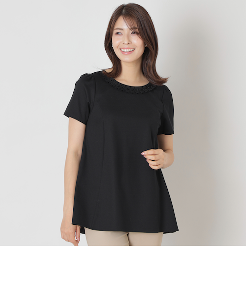 大きいサイズ50 トゥービーシック リボン バイカラー チュニック TO BE CHIC L (Women/大きいサイズ) / トゥー ビー シックL TOP